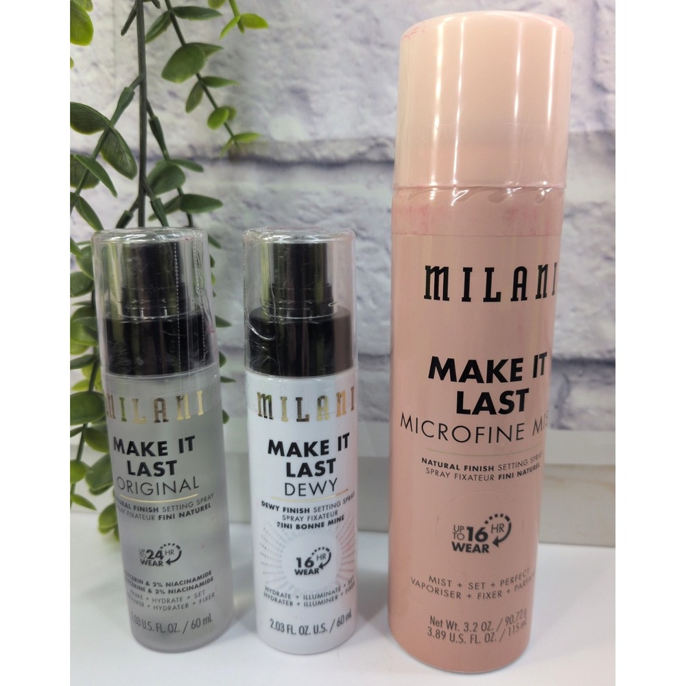 NEW LOT3!🌿Milani Make It Last Original Dewy Finish Setting Spray Microfine Mist